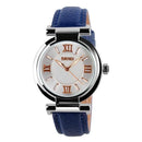 Relógio Feminino Nigth Infinity Skmei À Prova D'água Pulseira em Couro Sintético Quartz