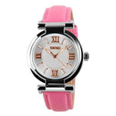 Relógio Feminino Nigth Infinity Skmei À Prova D'água Pulseira em Couro Sintético Quartz