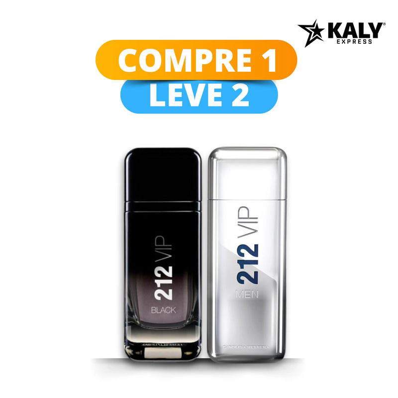 Kit 2 Perfumes Masculinos Importados (100ml cada) - 212 VIP men e 212 VIP Black [ PROMOÇÃO POR TEMPO LIMITADO]