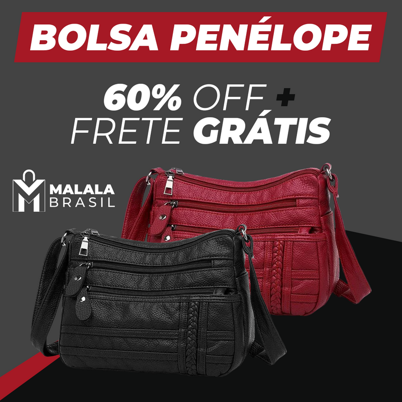 Bolsa Feminina Penélope Premium - Espaçosa com 5 Divisórias