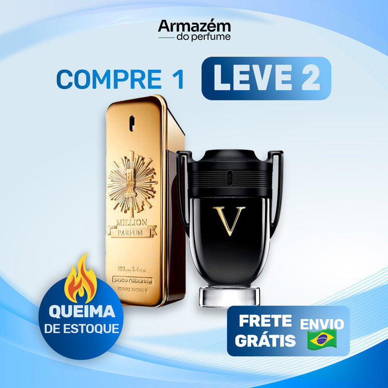 2 Perfumes Masculinos (100ml) - 1 Million | Invictus Victory | (5 Anos Armazém do Perfume)
