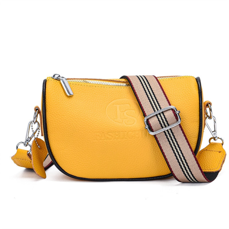 Bolsa de Couro Feminina Yellow Fashion