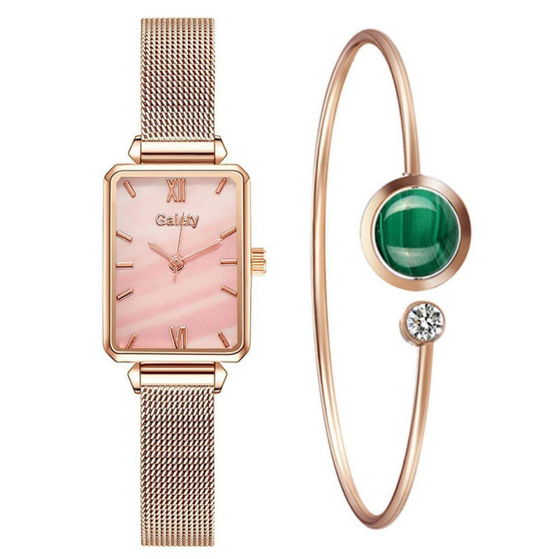 Relógio Feminino Luxury Gold + Bracelete Grátis