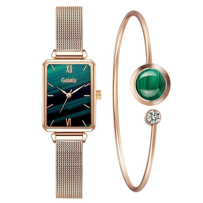 Relógio Feminino Luxury Gold + Bracelete Grátis